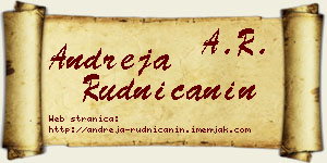 Andreja Rudničanin vizit kartica